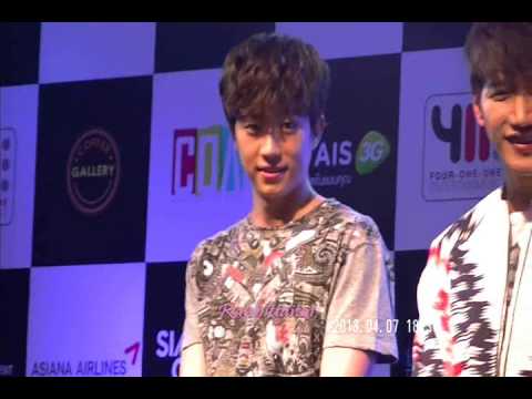 130407 2PM Wooyoung [우영] speak Thai [Yark gin hwan yen] @ Hi-Touch Event BKK