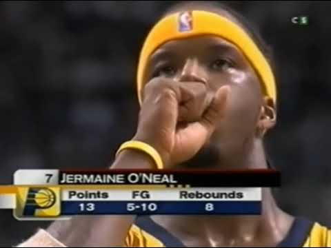 Jermaine O'neal Highlights (2004 Playoffs Game 6 against Pistons)