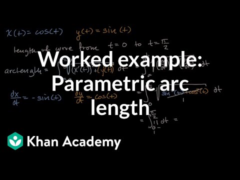Worked Example Parametric Arc Length Video Khan Academy