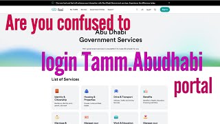 Tamm.Abudhabi new website Are you having trouble logging into the DOH portal
