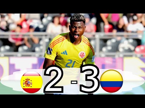 Spain vs Colombia All Goals & Highlights 2025 U20 World Cup
