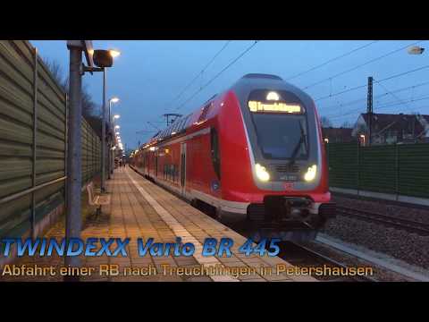 TWINDEXX Vario BR 445 - Abfahrt einer RB nach Treuchtlingen in Petershausen