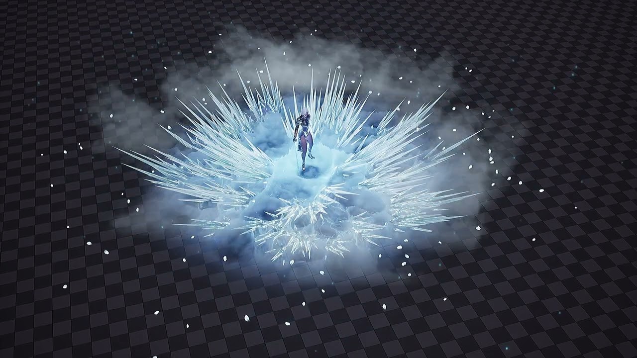 Ice Crystal Explosion VFX preview
