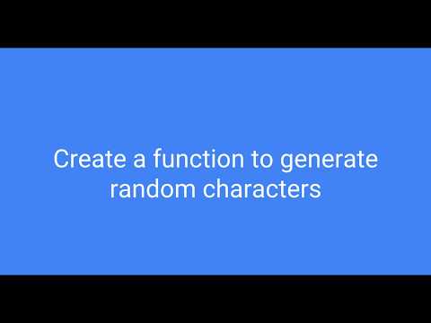 Random Character Generation Function