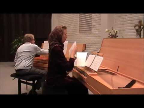 Bach Gamba Sonata version for two keyboards, James Tibbles & Anna Maria McElwain, clavichords