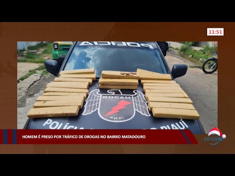 Homem é preso por tráfico de drogas durante patrulha da ROCAM no Matadouro 19 12 2022