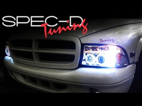 SPECDTUNING INSTALLATION VIDEO: 97-04 DODGE DAKOTA / 98-03 DODGE DURANGO PROJECTOR HEADLIGHTS