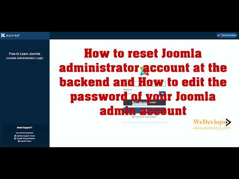 How to reset Joomla administrator account at the backend and How to edit the password of your Joomla