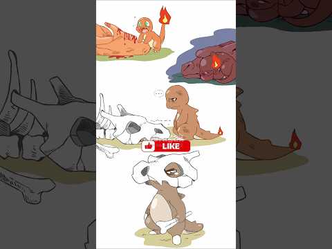The Charizard dies Charmander turns to Cubone #pokemon #shorts