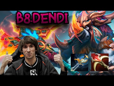 B8.Dendi playing Magnus mid carry? | How to play Magnus physical build - Daedalus and Echo Sabre OG