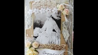 preview picture of video 'Beautiful Vintage Wedding Card Tutorial'