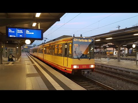 AVG BR450 mit Pfiff in Karlsruhe-Durlach