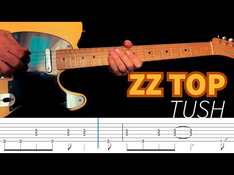 ZZ TOP - Tush - #guitarlesson with slide solo + TAB