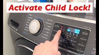 Turn on Child Lock Samsung Washer & Dryer in 3 seconds!