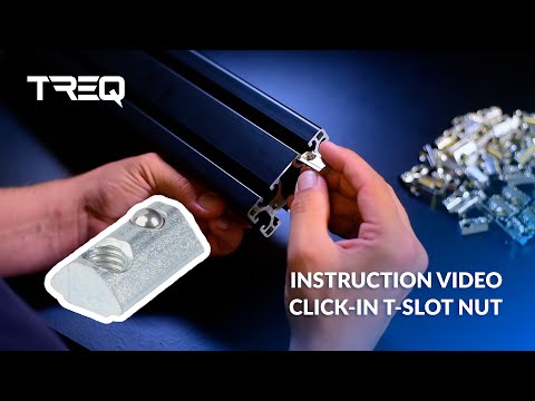 Part of a video titled How To Insert a (Click In) T-Slot Nut | Treq - YouTube