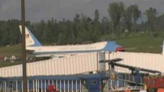 President Obama landing and taking off at Tri-Cities Regional Airport, Blountville Tennessee President Obama landing and taking off at Tri-Cities Regional Airport, Blountville Tennessee