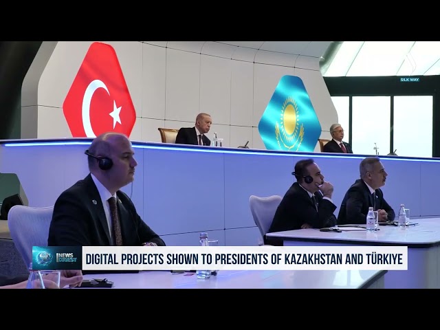 Kazakistan ve Türkiye Cumhurbaşkanlarına dijital projeler tanıtıldı