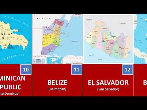 ALL THE COUNTRIES OF NORTH AMERICA CONTINENT 2025