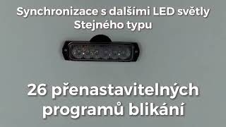 x SLIM výstražné LED svetlo vonkajšie, červené, 12-24V, ECE