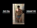 INCREASING MY SQUAT IN 4 MONTHS 365 Lbs PR 169 TEEN BODYBUILDER
