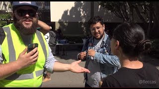 Demonstrators Protest Michael Knowles' BUILD THE WALL Speech at CSULA