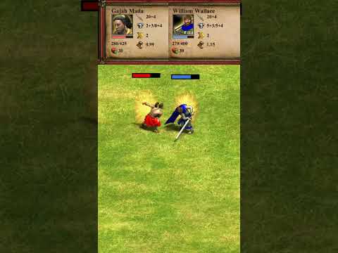 Gajah Mada vs William Wallace (AoE2) #Shorts