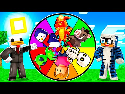 GIRIAMO LA RUOTA DI STUMBLE GUYS SU MINECRAFT