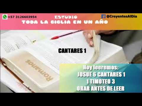 CANTARES 1 ESTUDIO DE LA BIBLIA EN UN AÑO