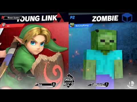 Smash @ Miz's WiFi 30 - Teca (Young Link) vs. CraftMaster62 (Steve) Winners Quarters (part 1)