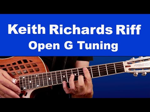 KEITH RICHARDS RIFF: Easy Blues Guitar Lesson in Open G Tuning 🎸