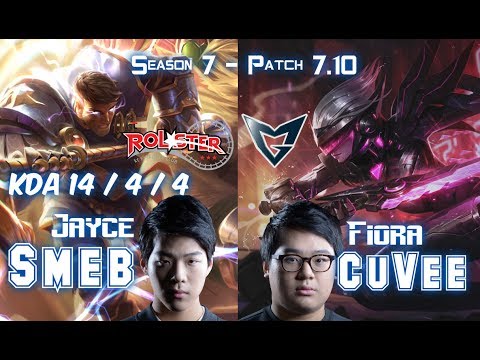 KT Smeb JAYCE vs SSG CuVee FIORA Top - Patch 7.10 KR Ranked