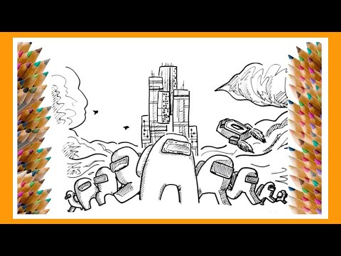 How To Color Among Us | Among Us Coloring Pages | Markers | Color Among Us Different Characters