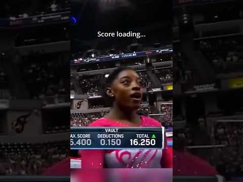 What are these judges even seeing😭 #gymnastics #simonebiles #sports #vault #perfect #judges