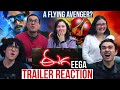 EEGA TRAILER REACTION! | SS Rajamouli | MaJeliv Indian Reactions | a flying avenger? Okay.