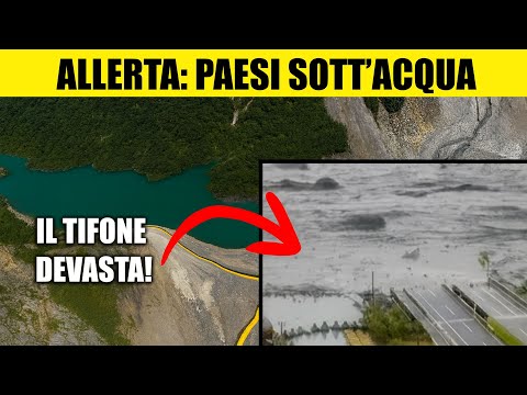 Il tifone RAGASA rompe un lago sbarrato; inondazioni apocalittiche devastano i villaggi
