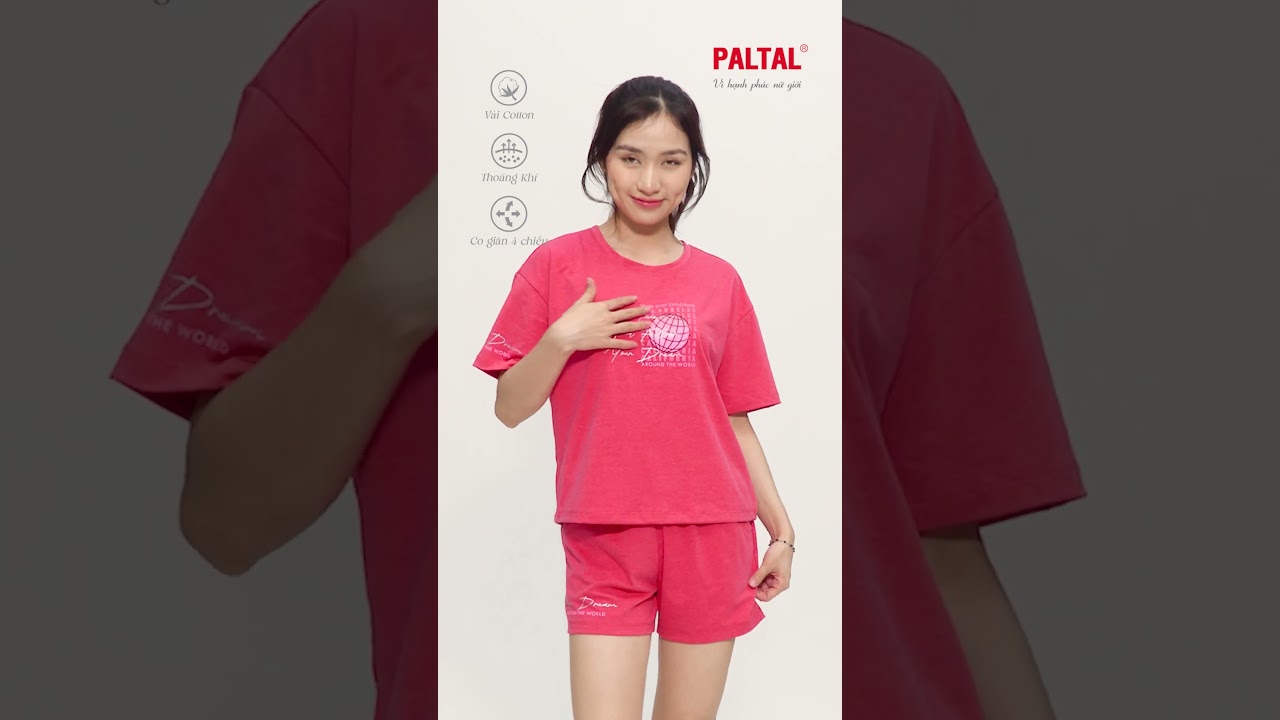 Set đồ bộ nữ kiểu quần đùi tay ngắn chất cotton siêu mát 195p 5200