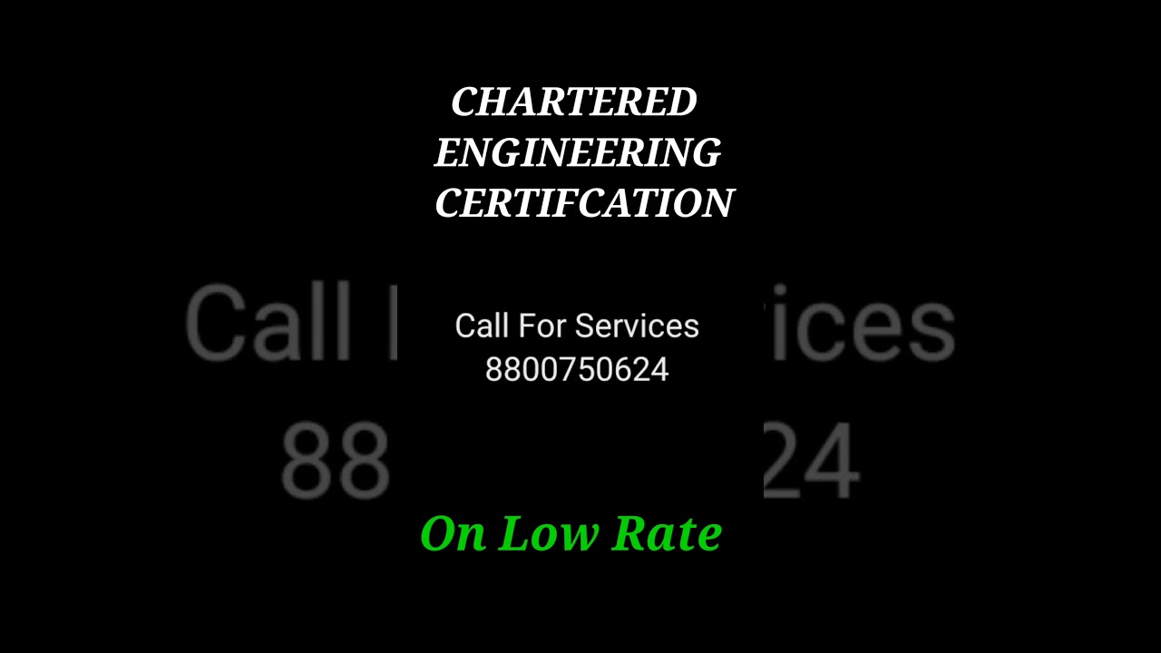 How to registration CHARTERED ENGINEERING CERTIFCATION