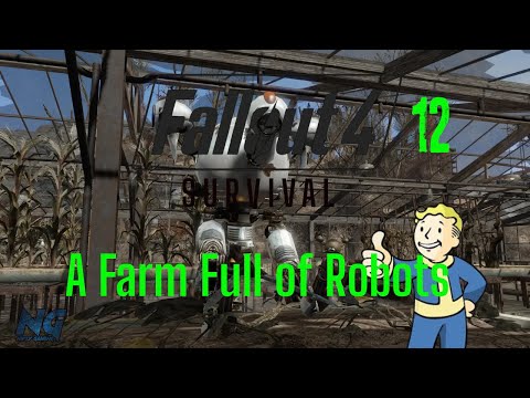 Fallout 4 Survival Mode Walkthrough part 12: A Farm Full of Robots