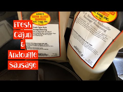 Making Cajun & Andouille Sausage |  Homemade | AC LEgg Seasonings | Yummy Yummy get in my tummy.