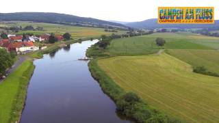 preview picture of video 'Campen am Fluss Oedelsheim - Flug über unseren Campingplatz mit einer Videodrohne (Kurzversion)'