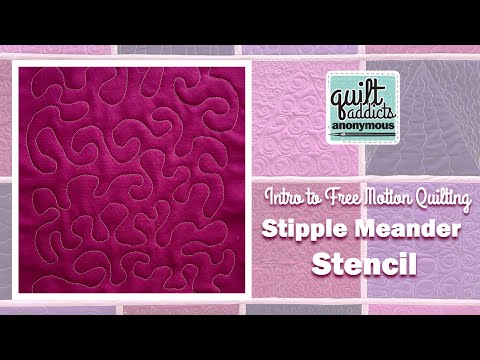 Stipple Meander Stencil - Intro to Free Motion Quilting