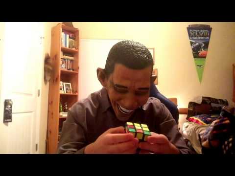 BARACK OBAMA SOLVES A RUBIKS CUBE WHILE BEATBOXING @JerqoBeats