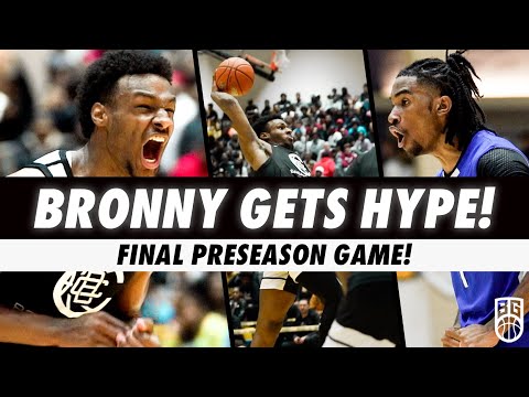 Bronny James GETS HYPE! Battle Against #1 Team From Maryland!