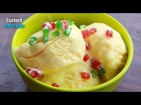 custard ice cream||vasavi kitchen|custard ice cream recipe|ice creem recipes