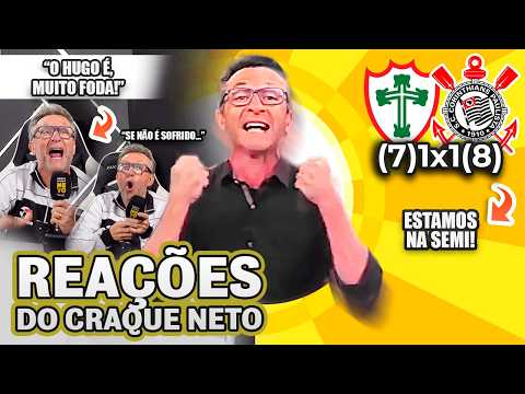 EMOCIONANTE!!! REAÇÕES DO CRAQUE NETO A PORTUGUESA X CORINTHIANS PELO PAULISTÃO