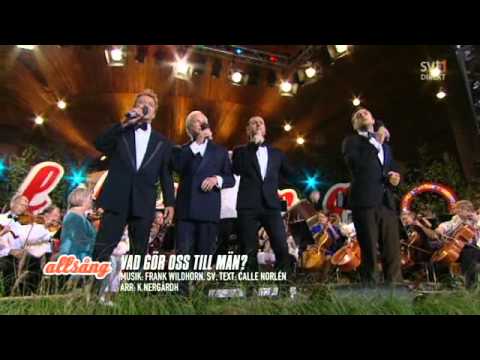 Vad gör oss till män? – Peter Jöback, Måns Zelmerlöw, Björn Skifs och Loa Falkman (Allsång på Skansen 2011)