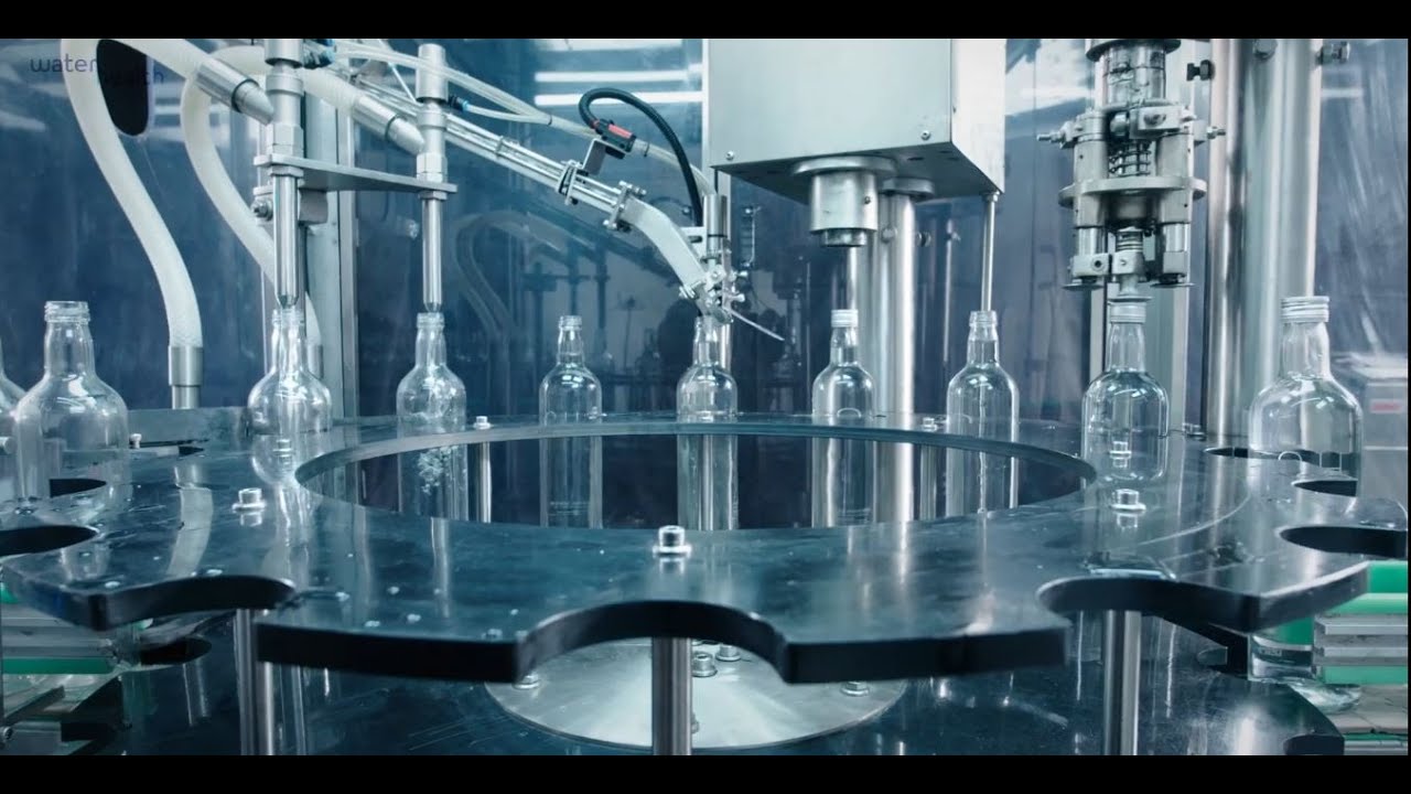 Hygiene glass bottle water filling line