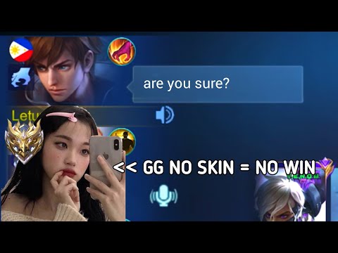 GUSION NO SKIN IN HIGHRANK!! SHE THINK IM NOOB 😂