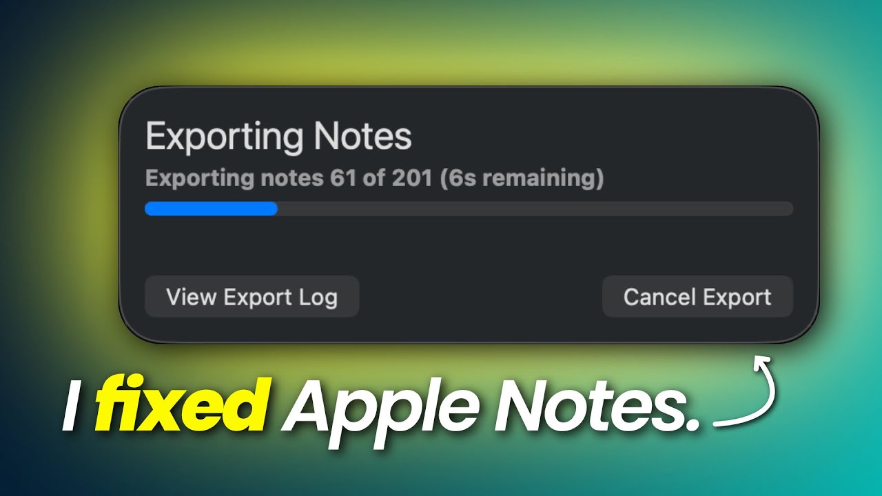 How to Export All Apple Notes to PDF & Obsidian/MD (2025)