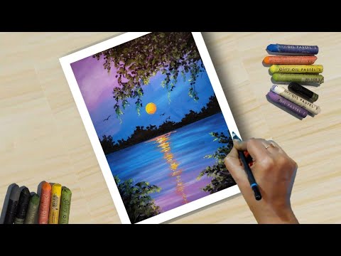 Easy OIL PASTEL Drawing For Beginners Step by Step.